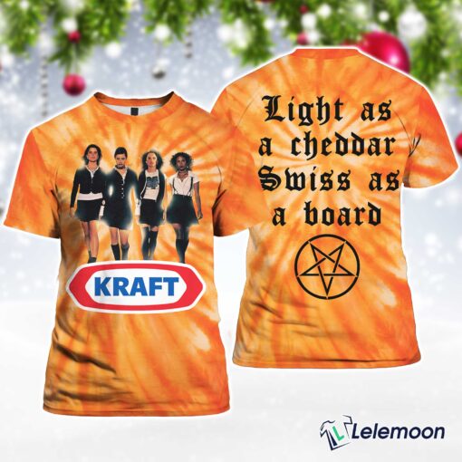 Kraft Light As A Cheddar Swiss As A Board Tie Dye T-Shirt $30.95