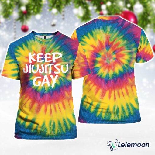 Moondance Keep Jiu Jitsu Gay Tie Dye T-Shirt $30.95