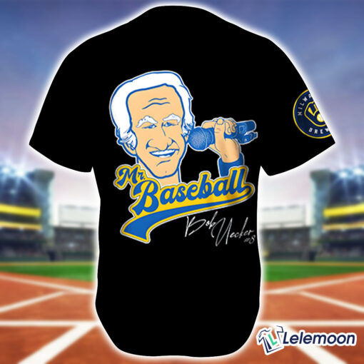 Ueck Hall of Famer Bob Uecker Black Jersey $36.95