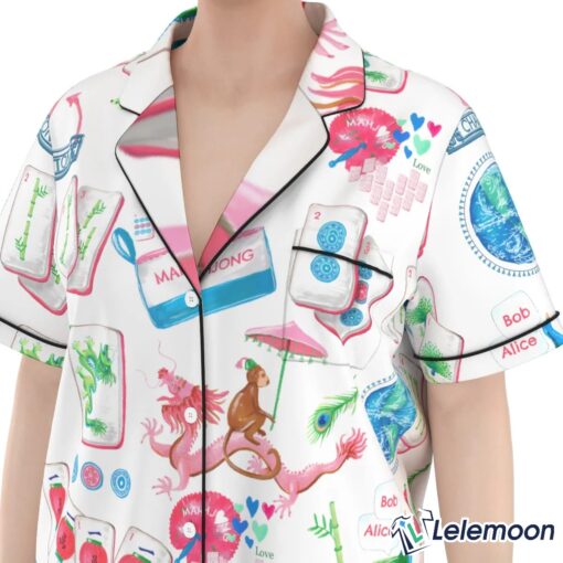 Chinoiserie Mahjong Pajama Set $49.95