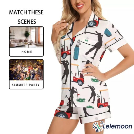 Golf Satin Pajama Set $48.95