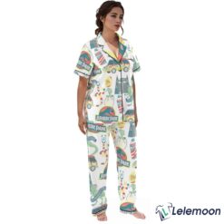 Jurassic Dinosaur Park Satin Pajama Set $49.95