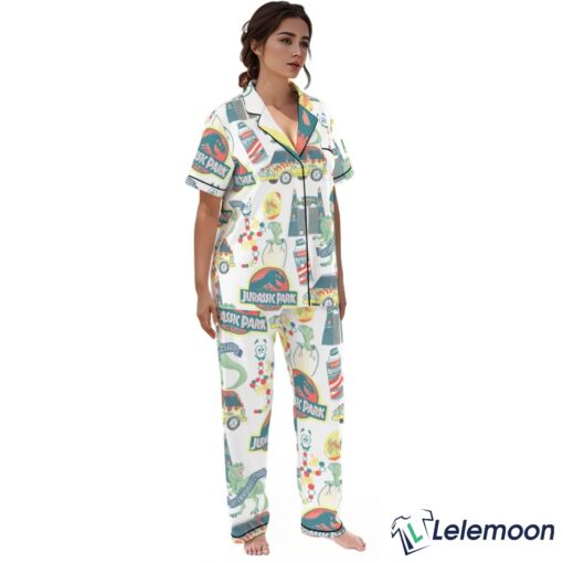 Jurassic Dinosaur Park Satin Pajama Set $49.95
