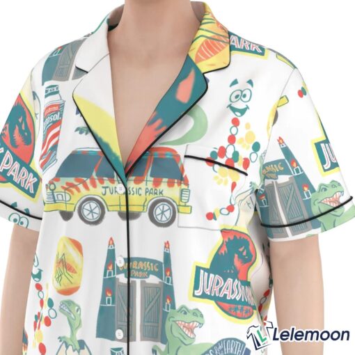 Jurassic Dinosaur Park Satin Pajama Set $49.95
