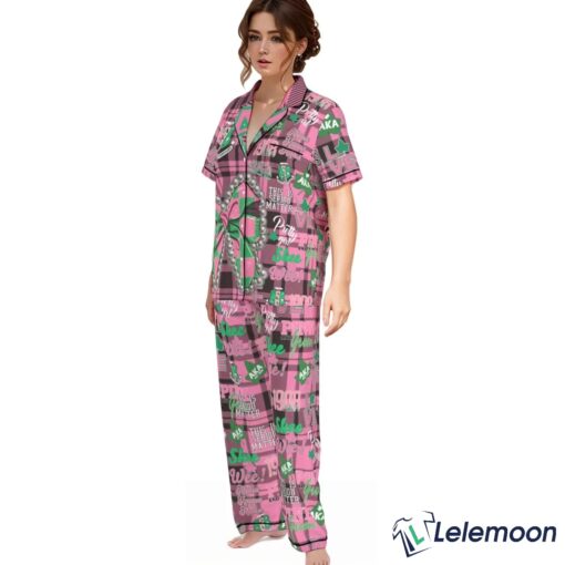 Long AKA Alpha Kappa Alpha This Is Serious Matter Pajama Set $49.95