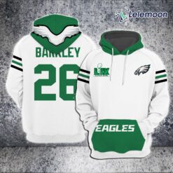 Philadelphi Football Barkley 26 Super Bowl LIX Champions Hoodie $45.95