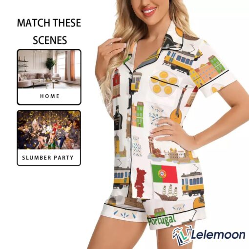 Portugal Travel Pajama Set Short $48.95