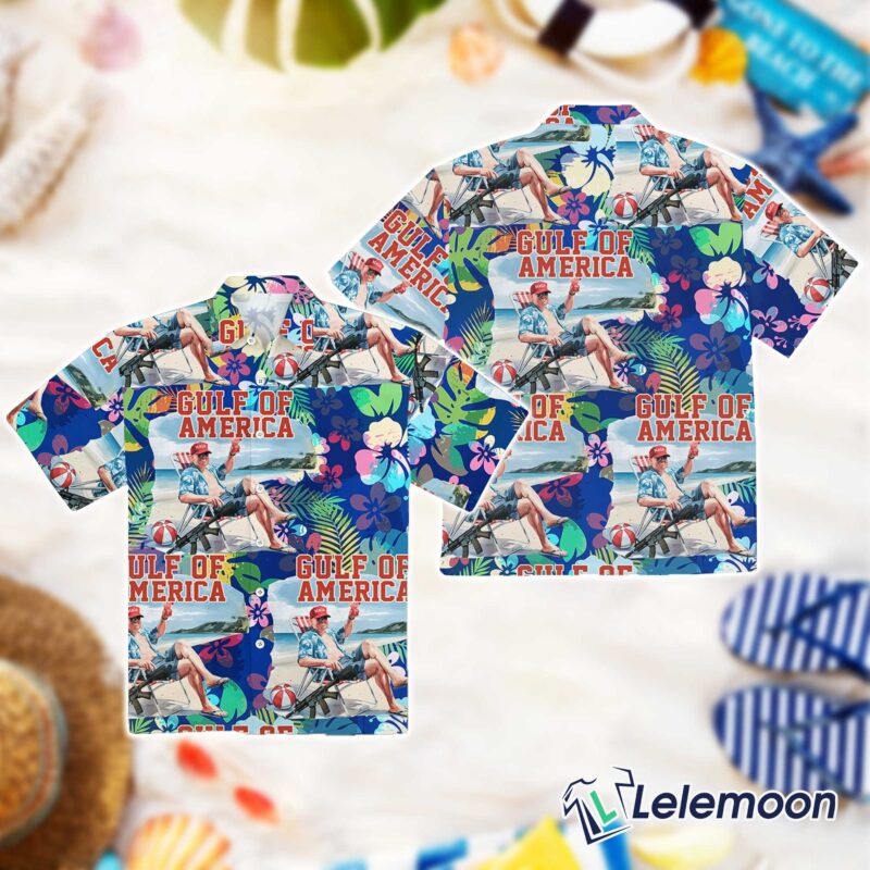 Trump Gulf of America Summer Beach Hawaiian Shirt Trump Gulf of America Summer Beach Hawaiian Shirt $36.95