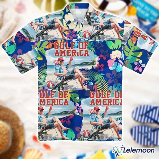 Trump Gulf of America Summer Beach Hawaiian Shirt $36.95