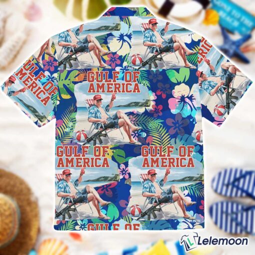 Trump Gulf of America Summer Beach Hawaiian Shirt $36.95