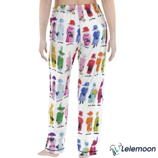 WHITE Queen Elizabeth II Rainbow Pajama Set $49.95