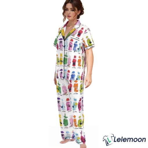 WHITE Queen Elizabeth II Rainbow Pajama Set $49.95