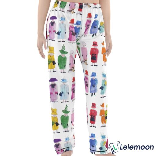 WHITE Queen Elizabeth II Rainbow Pajama Set $49.95