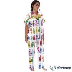 WHITE Queen Elizabeth II Rainbow Pajama Set $49.95