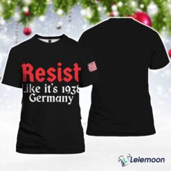Black Retro Resist Like It's 1938 Germany Print V-Neck T-Shirt $30.95