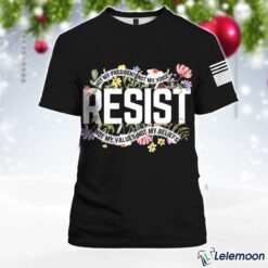 BLACK Retro Resist Not My President Not My Voice Not My Values Not My Beliefs Print T-Shirt