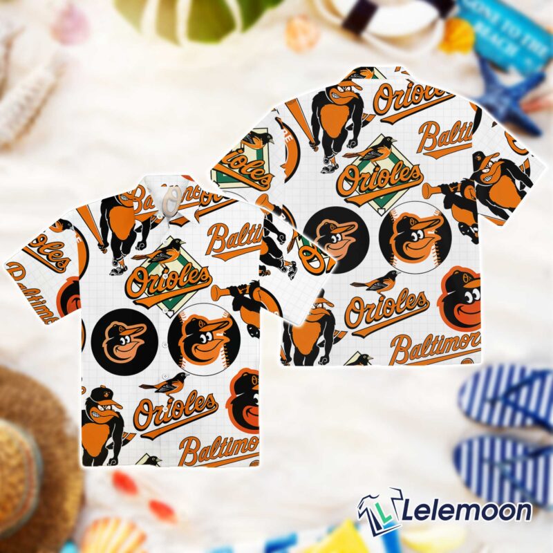 Baltimor Oriole Hawaiian Shirt Baltimor Oriole Hawaiian Shirt $36.95