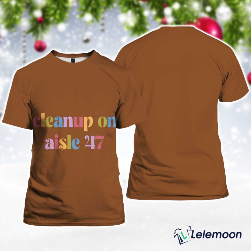 Brown Women's Cleanup On Aisle 47 Print Casual T-Shirt $30.95