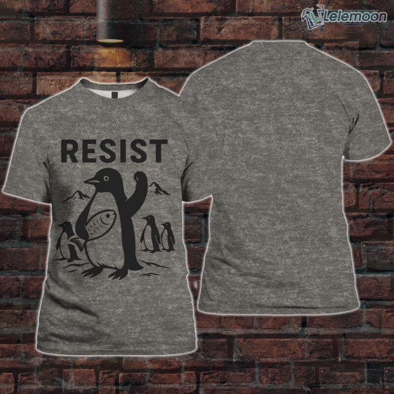 Dark Grey Resist Penguin America Shirt $30.95