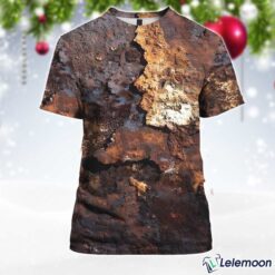 Retro Aged Rust Printed Casual Tee