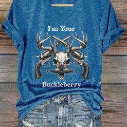 Retro I'm Your Huckleberry Print T-Shirt $19.95