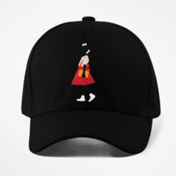 Black Girl In Red Dress Art Print Baseball Cap $29.95