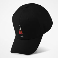 Black Girl In Red Dress Art Print Baseball Cap $29.95