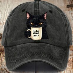 Unisex casual CAT washed cotton hat