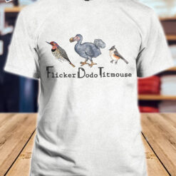 White Women's Animal FDT Flicker Dodo Titmouse Print T-Shirt