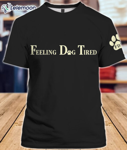 Black Feeling Dog Tired FDT V Neck Shirt $30.95