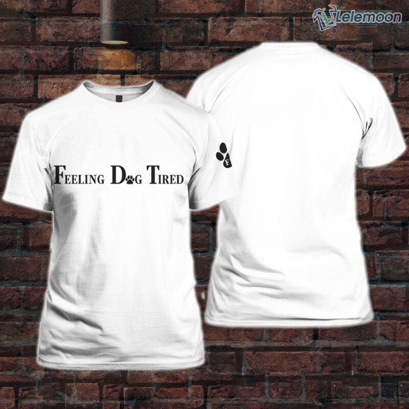 White Women's Feeling Dog Tired Printed T-Shirt White Women's Feeling Dog Tired Printed T-Shirt $30.95