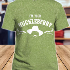 GREEN Retro I'm Your Huckleberry Print T-Shirt