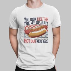 You Look Like The 4th Of July Hot Dog Shirt