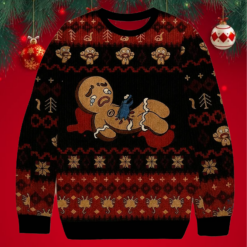 Gingerbread Horror Ugly Christmas Sweater
